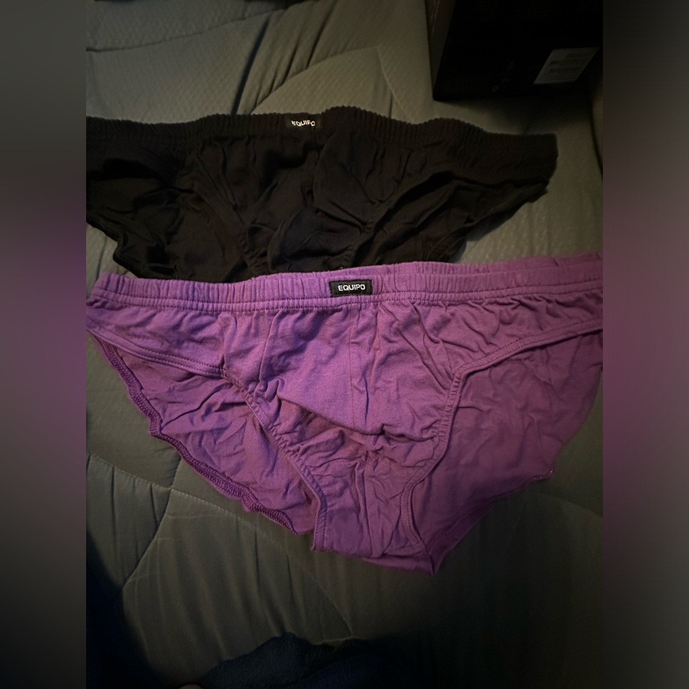 New!!! Equipo XL 2 pack, black and purple bikini briefs